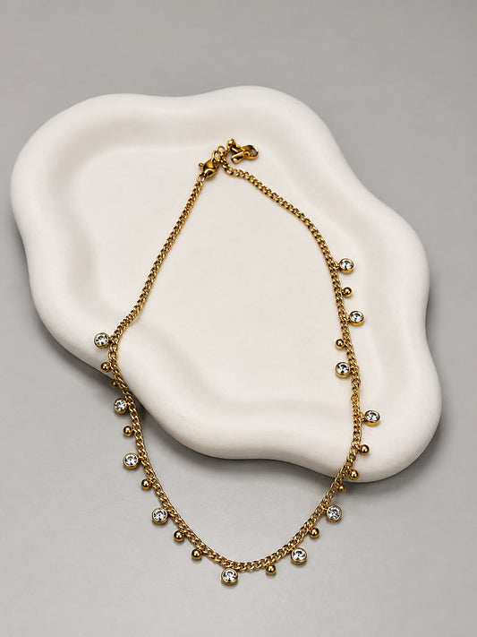 Crystal charm necklace