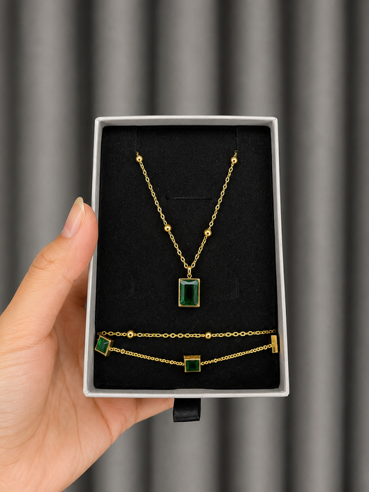 Green Affair Set (chain-bracelet)
