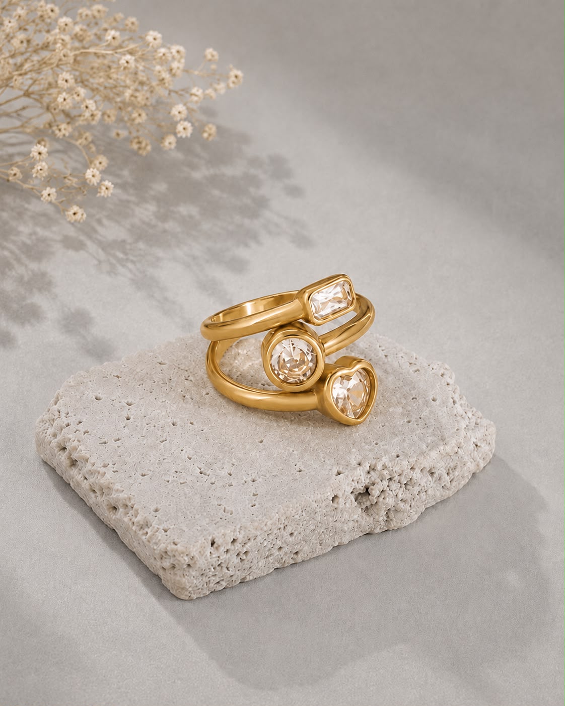 Triple Charm Ring