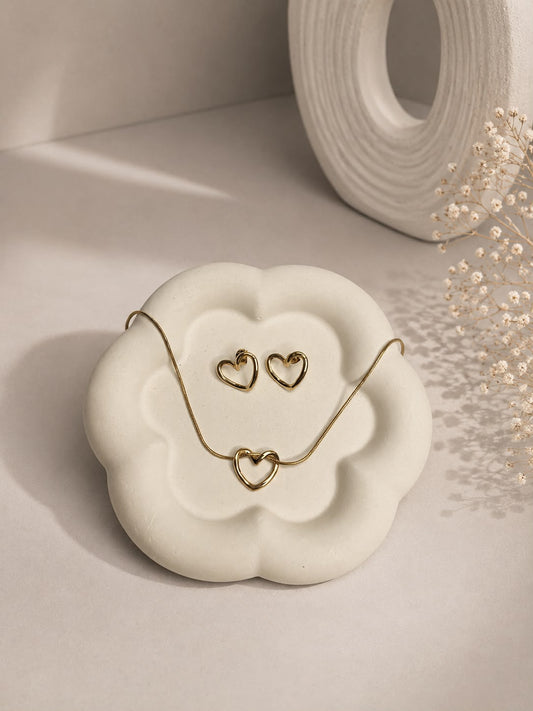 Heart set ( Necklace_Studs)
