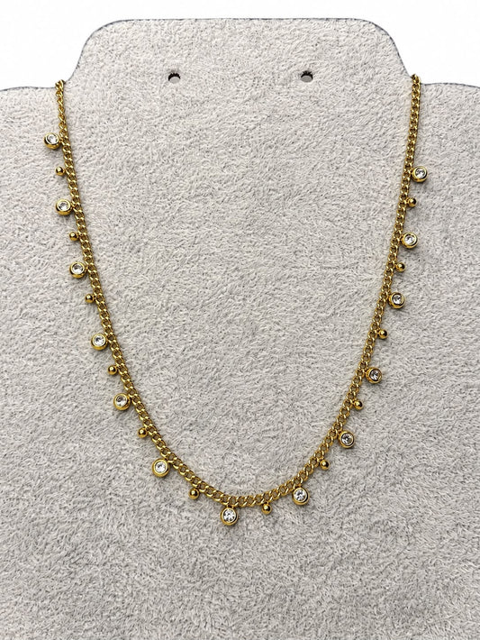 Crystal charm necklace