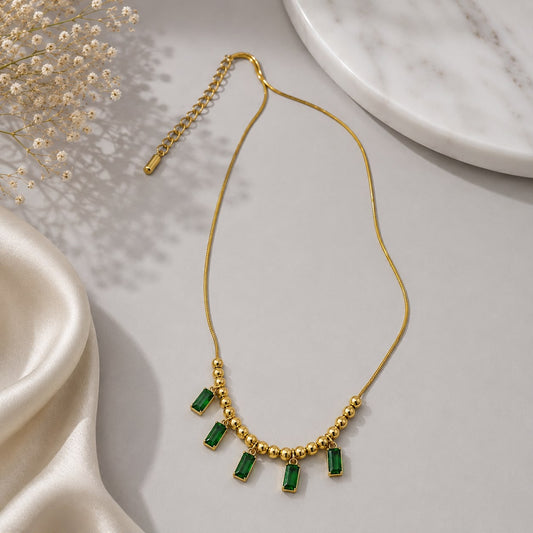 Green Beaded Necklace