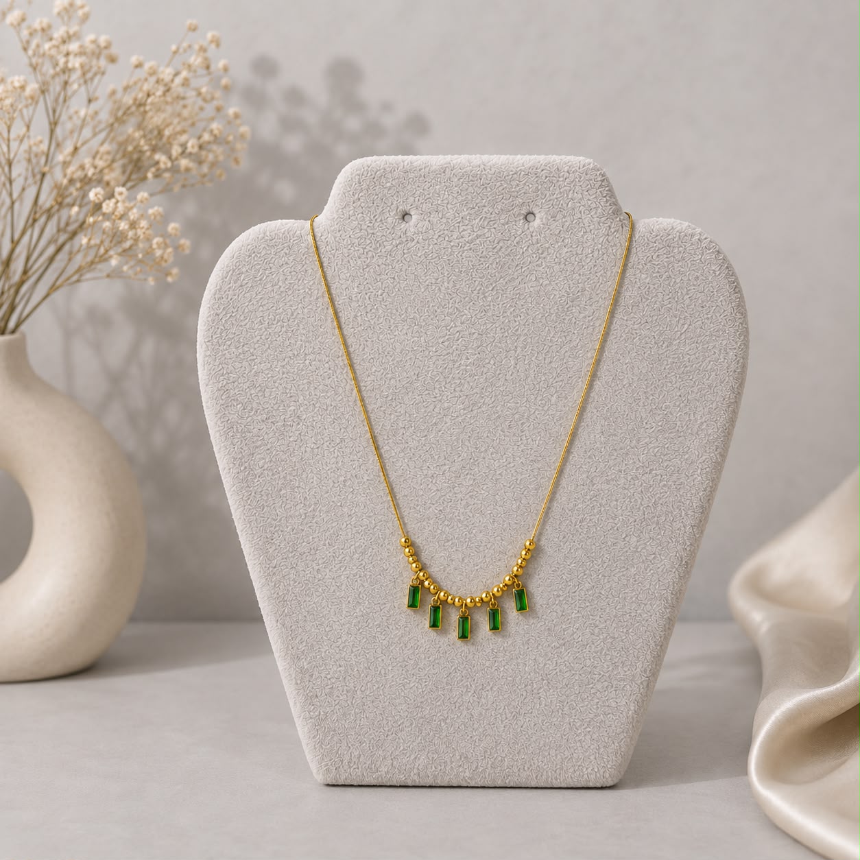 Green Beaded Necklace