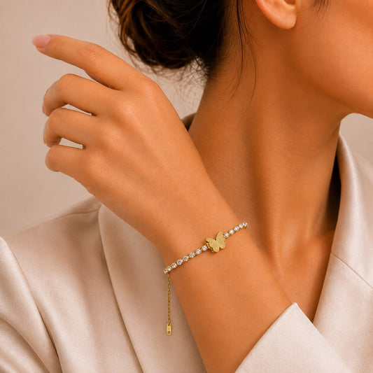 Butterfly Rhinstone Bracelet