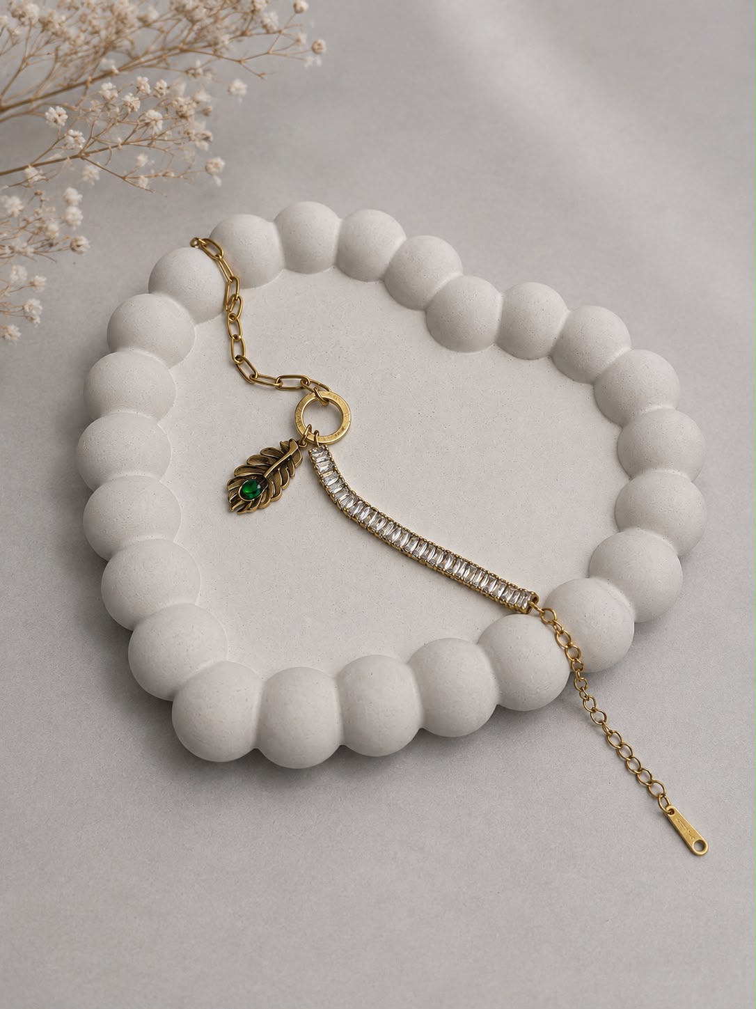 Emerald Charm Bracelet