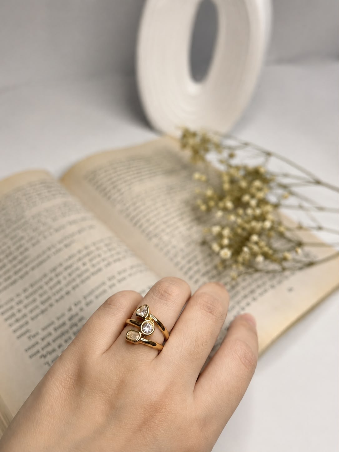 Triple Charm Ring