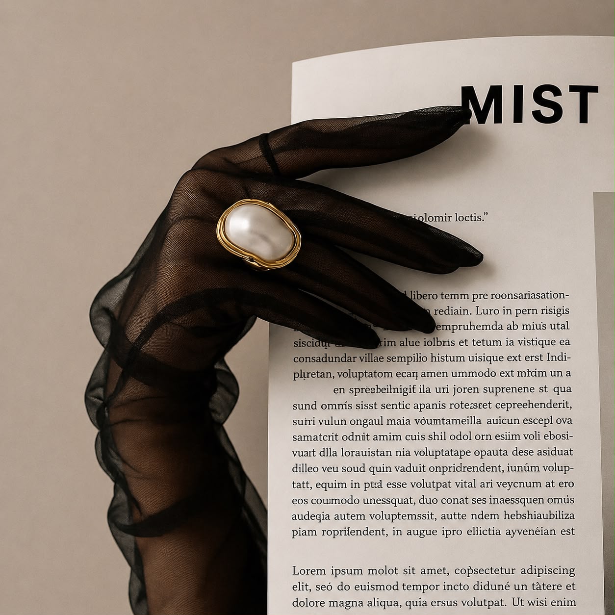 Pearl Whisper Ring (Adjustable)